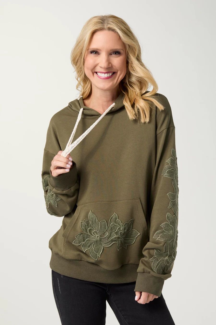 Trapani Hooded Sweatshirt with Raised Embroidery