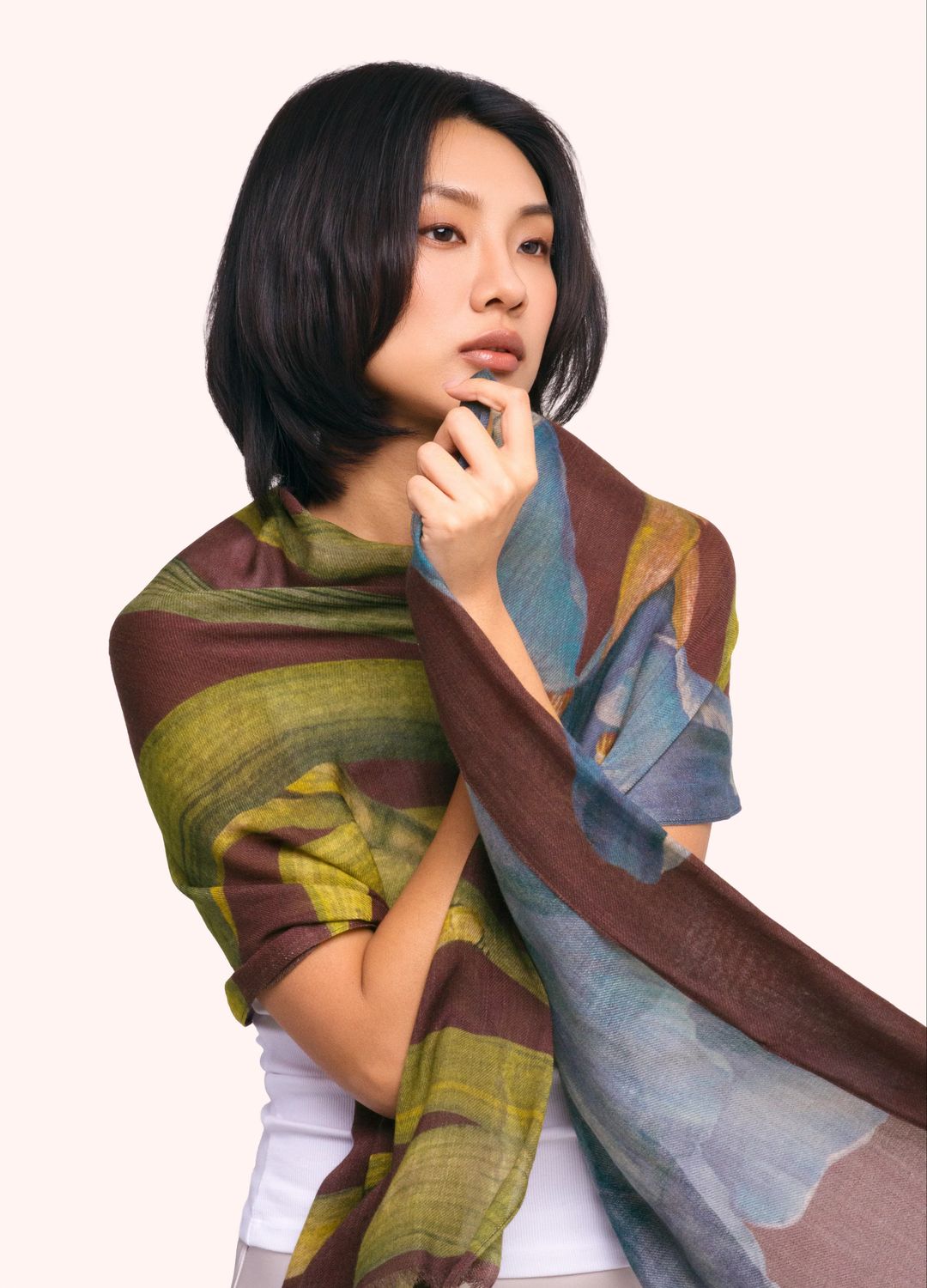 Iris Wool Mix Scarf