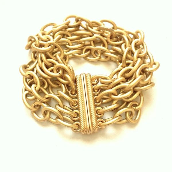 Knox - 5 Strand Gold w/Silver Clasp