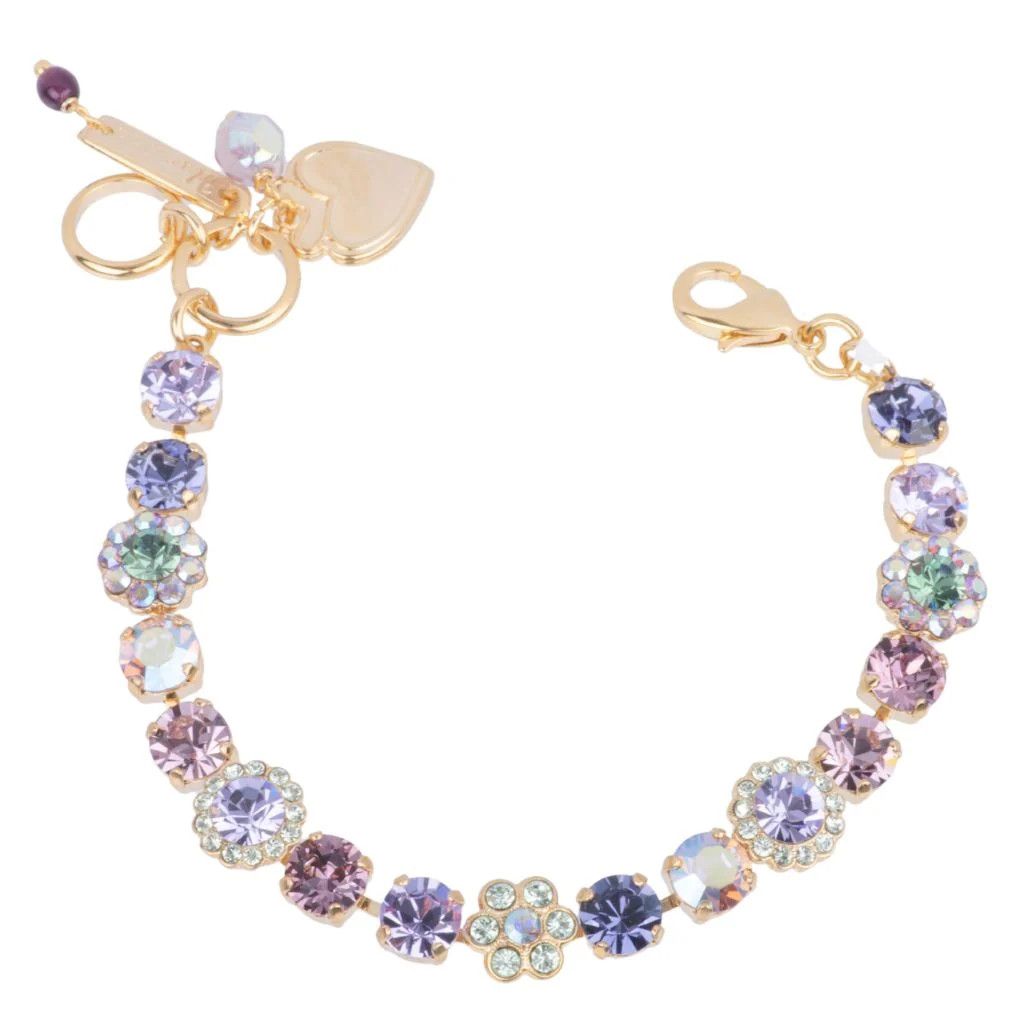 Medium Blossom Bracelet in - Lavender Mist YG