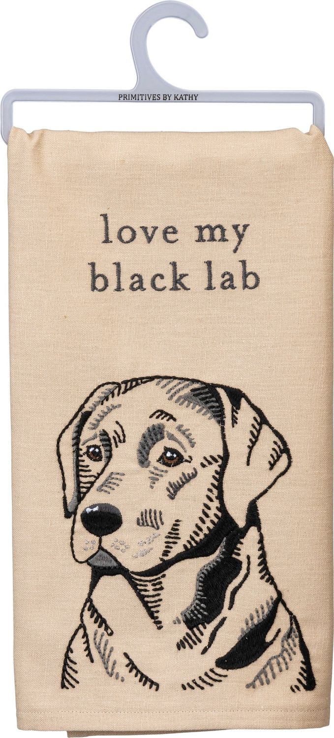 Love My Black Lab Towel