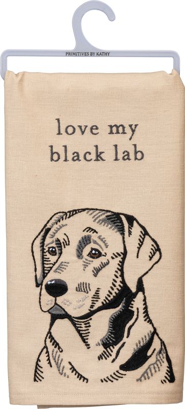 Love My Black Lab Towel