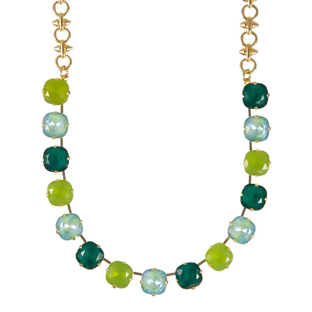 Mariana Large Cushion Cut Necklace - Green Room YG