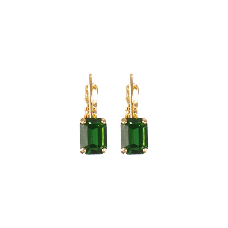 Mariana Petite Emerald Earrings - Clear YG