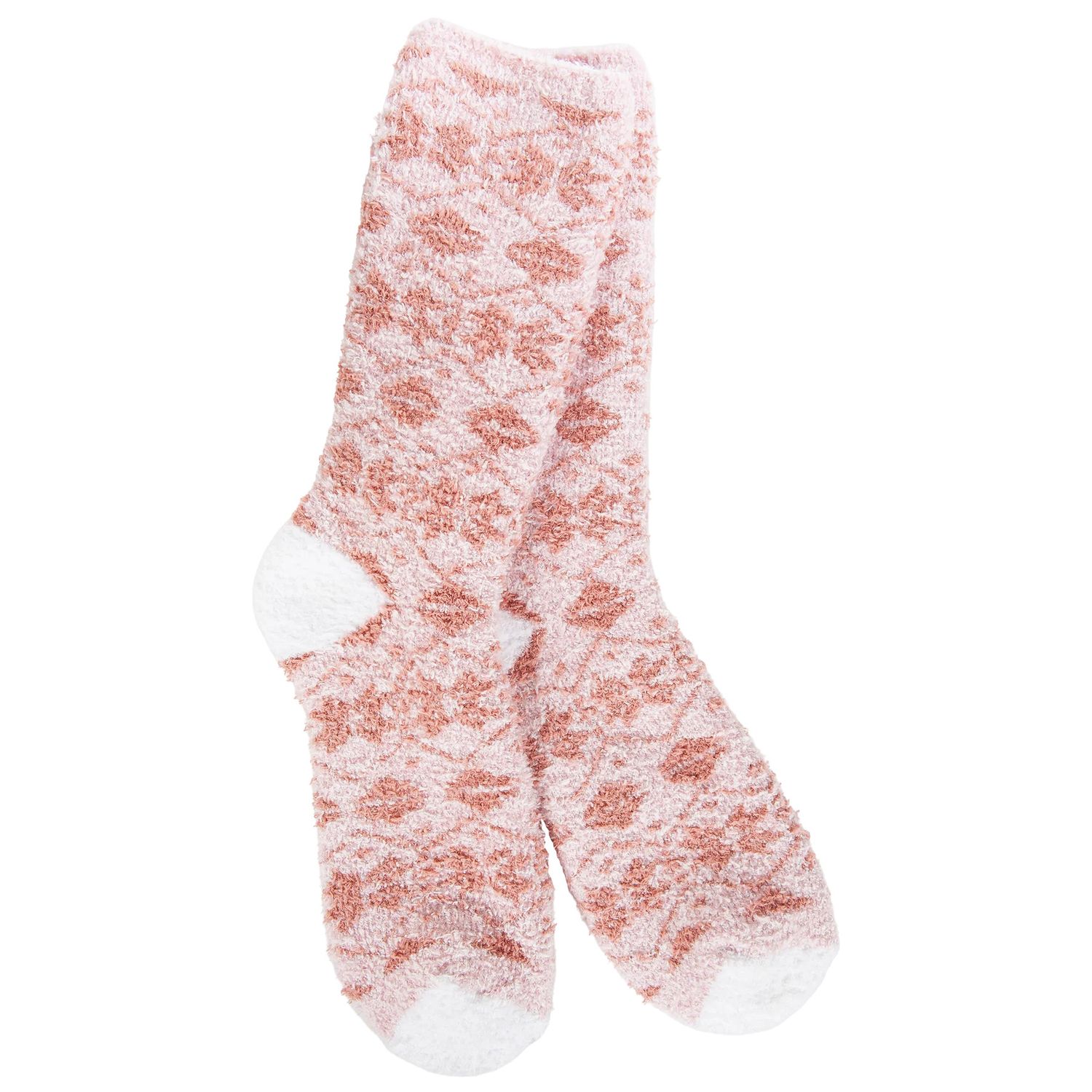 World's Softest Knit Pickin' Collection Mauve Fair Isle