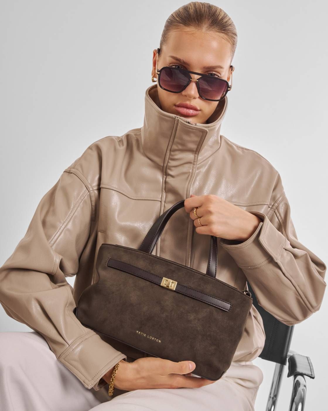 Orin Top Handle Crossbody Bag | Bitter Chocolate
