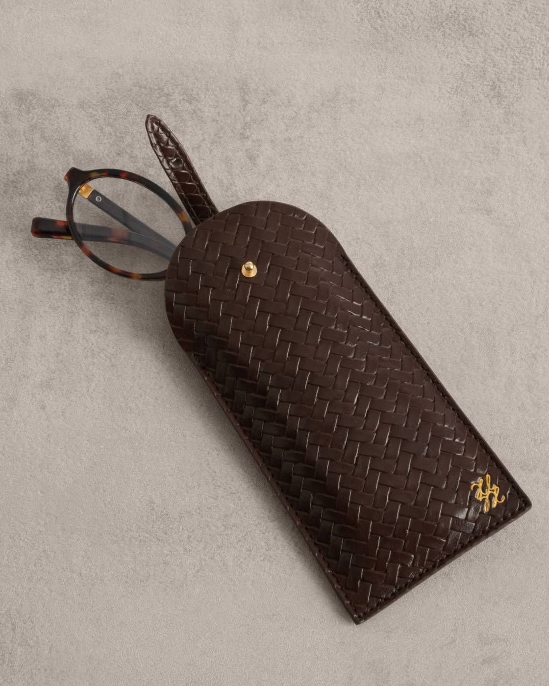 Glasses Sleeve - 3 Colors, Color: Chocolate