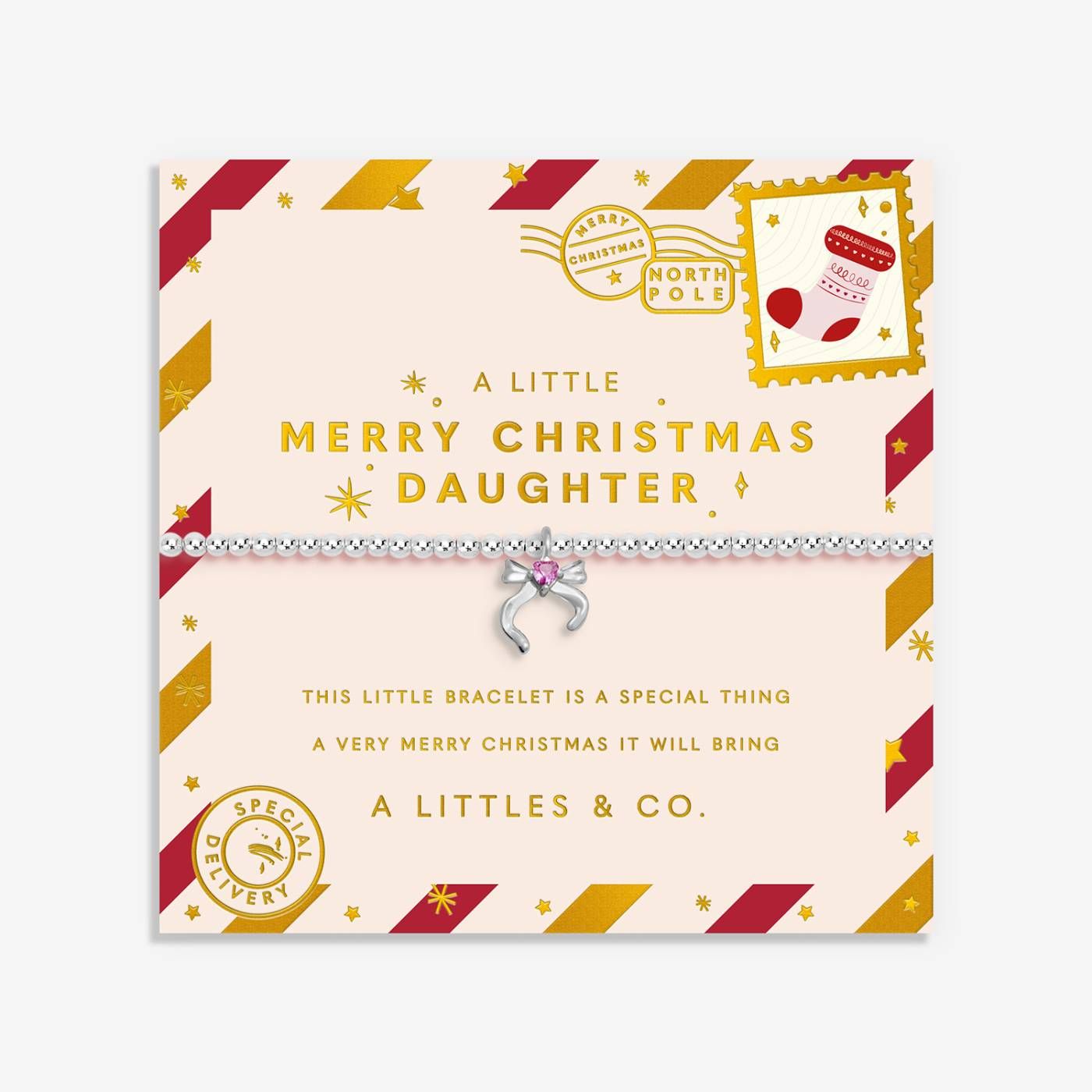 Kids Christmas Littles “Merry Christmas Daughter” Bracelet