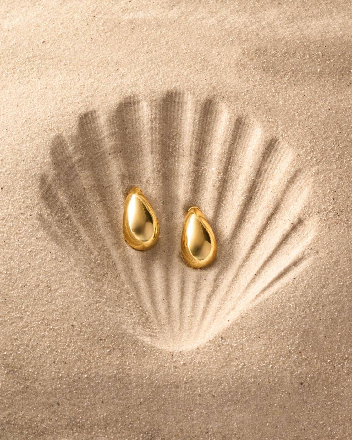 Aura Waterproof Gold Earrings