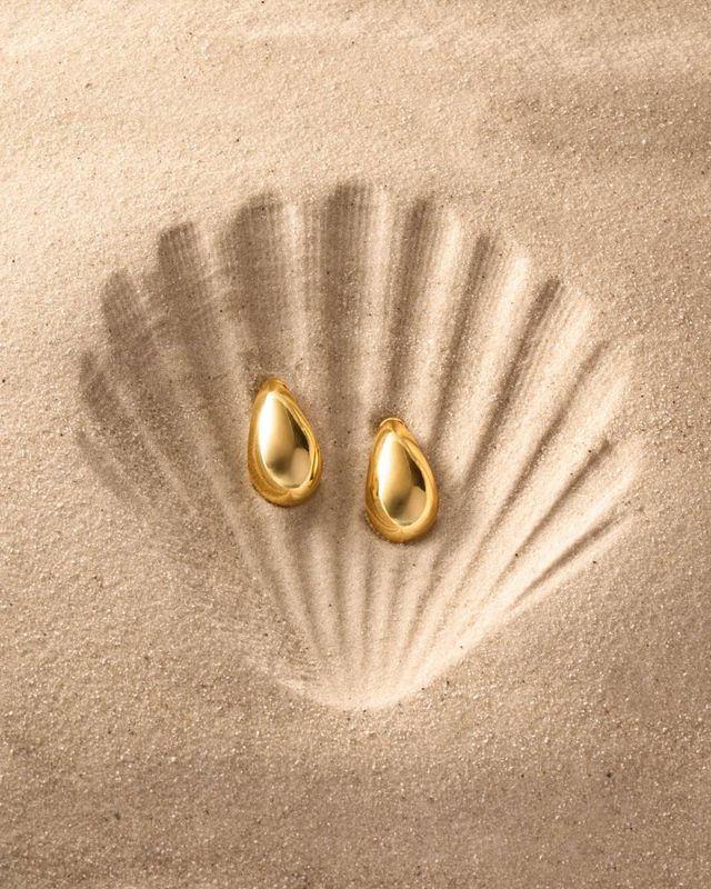 Aura Waterproof Gold Earrings