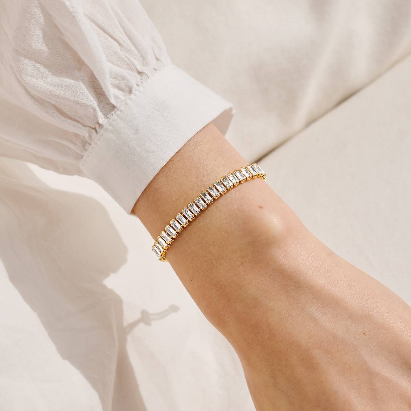 Bracelet Bar Tennis Bracelet In Gold-Tone Plating