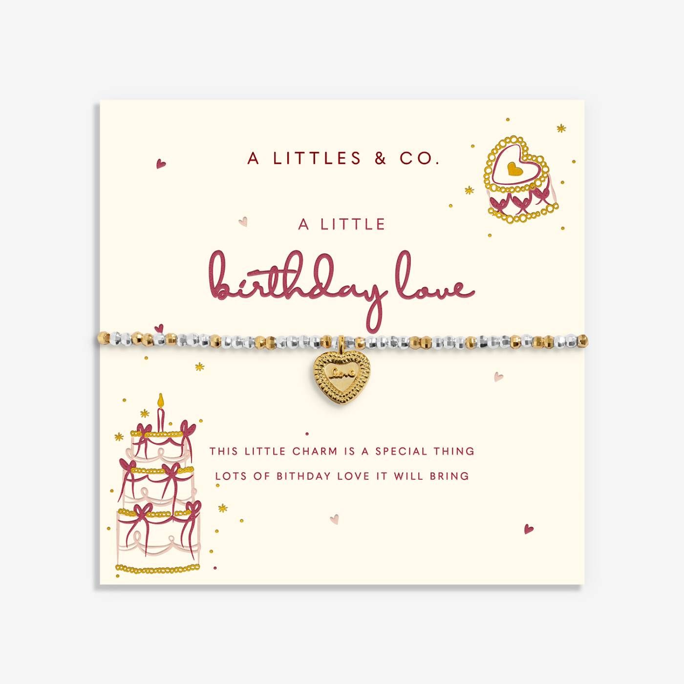 Little Stories Birthday Love Bracelet In Two Tone Plating