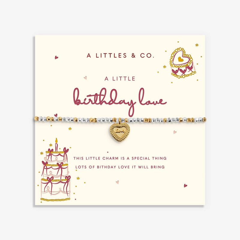Little Stories Birthday Love Bracelet In Two Tone Plating