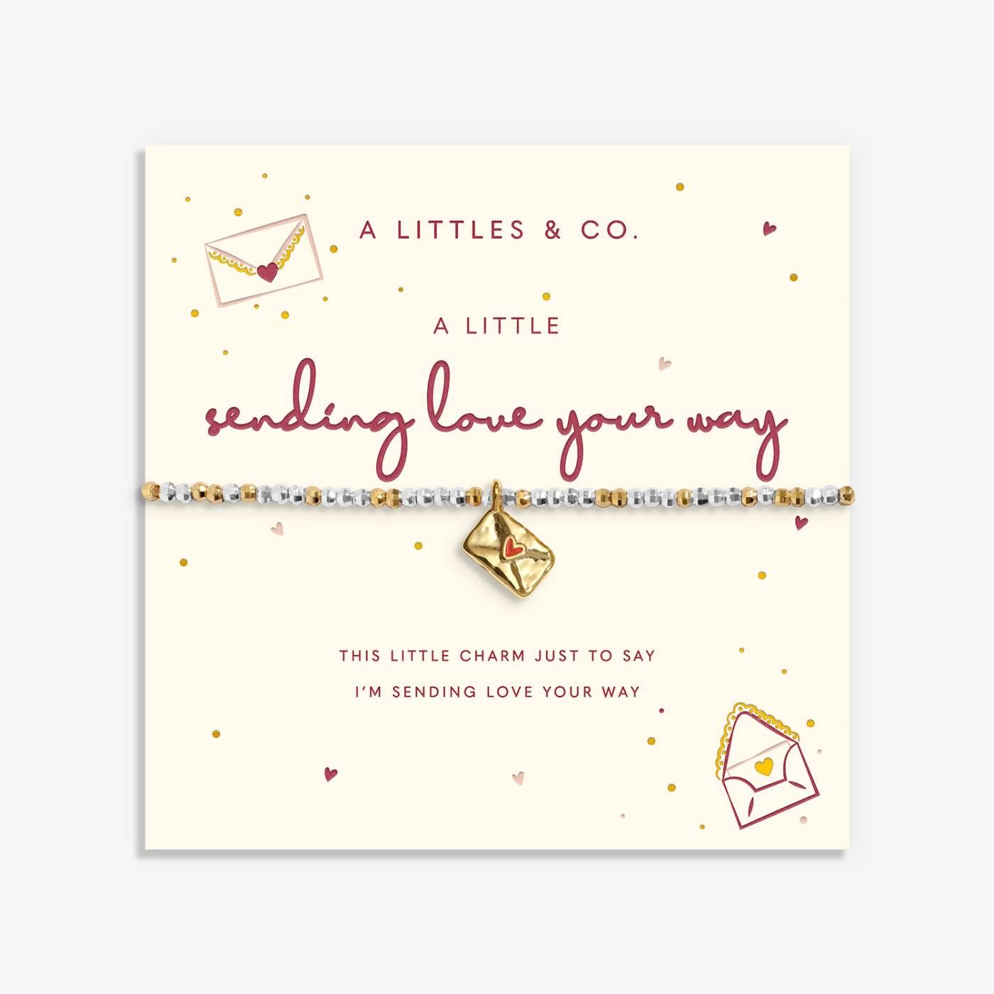 Little Stories 'Sending Love Your Way' Bracelet In Silver and Gold-Tone Plating