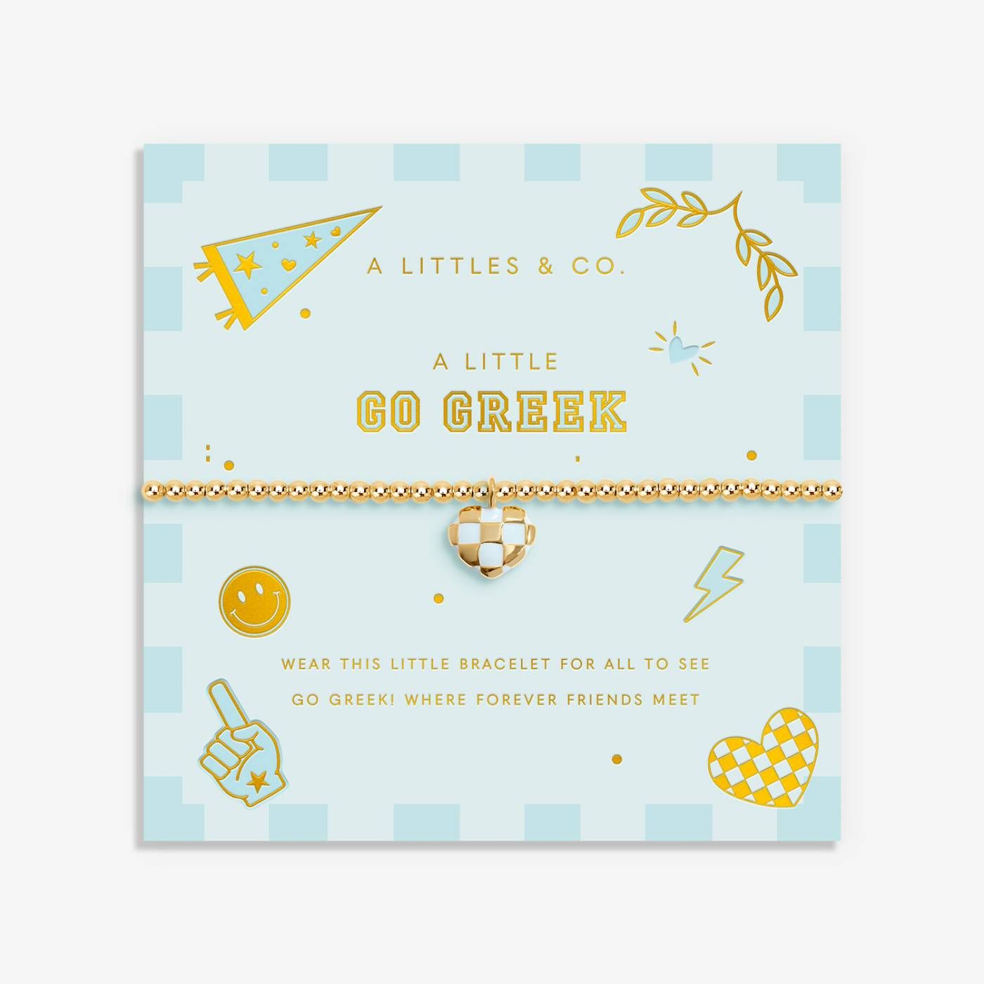 A Little Sorority A Little 'Go Greek' Bracelet In Gold-Tone Plating