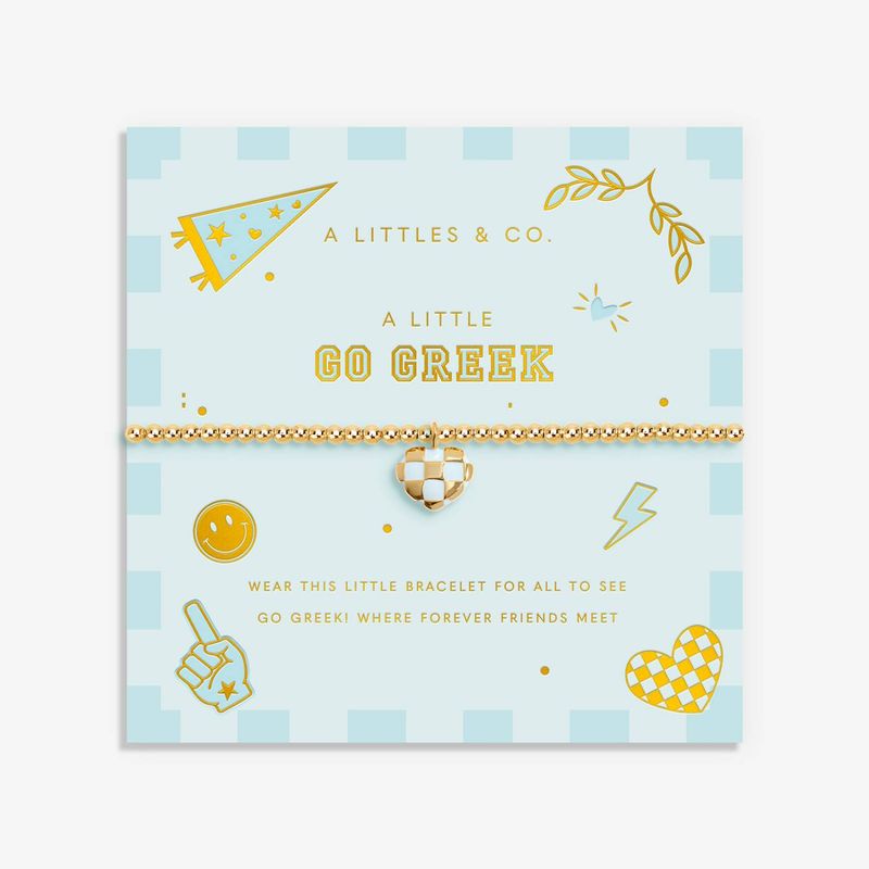 A Little Sorority A Little 'Go Greek' Bracelet In Gold-Tone Plating