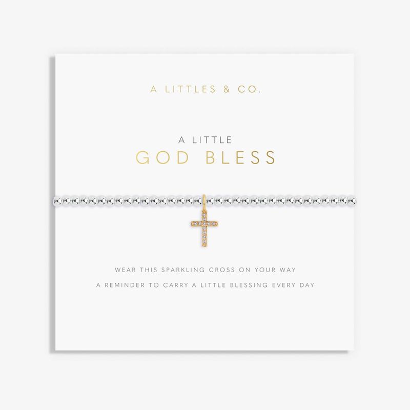 A Little God Bless Bracelet Silver