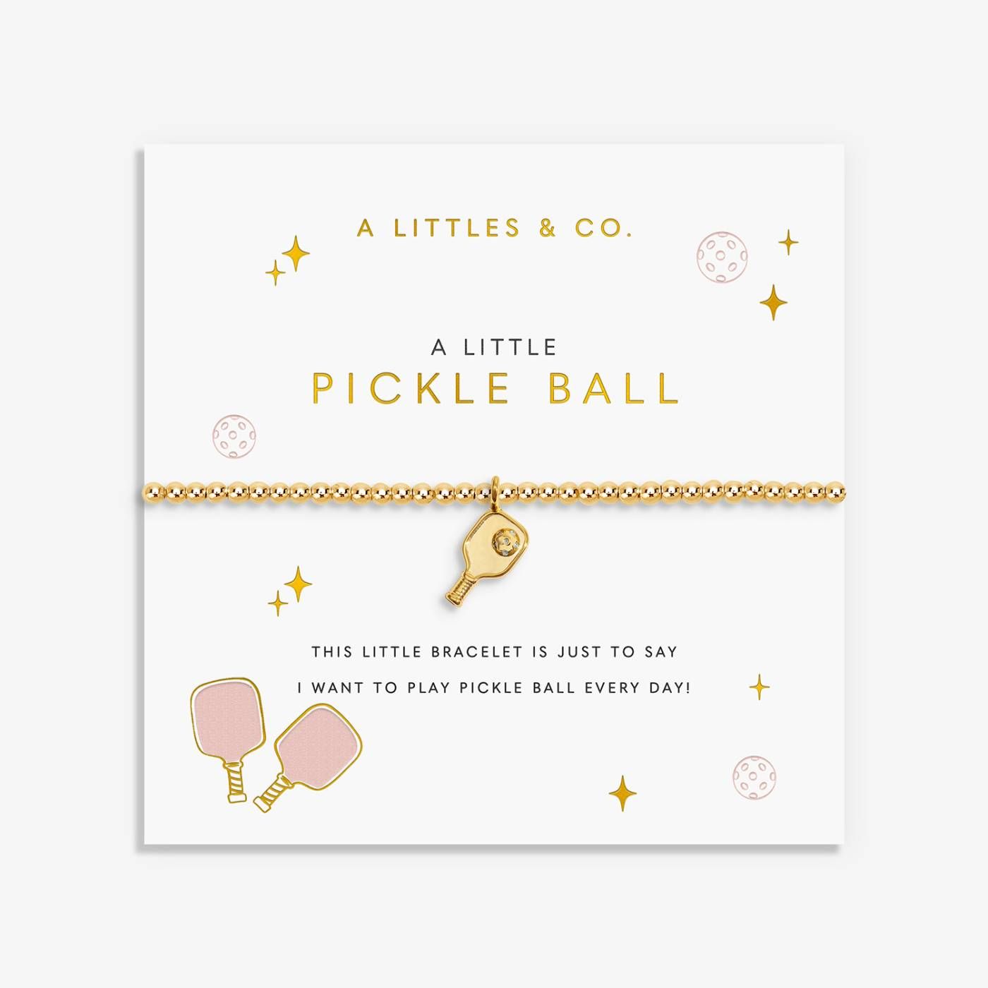 A Little 'Pickle Ball' Bracelet In Gold-Tone Plating