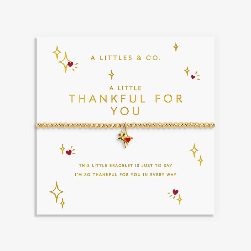 A Little 'Thankful For You' Bracelet In Gold-Tone Plating