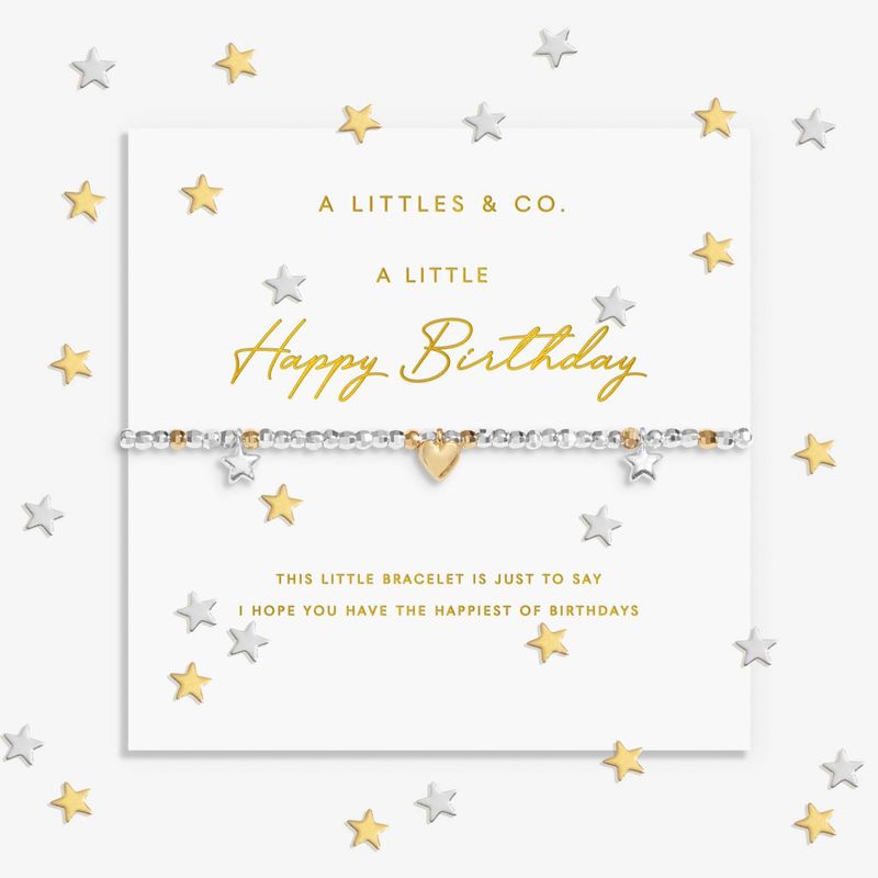 Sparkle Confetti A Little 'Happy Birthday' Bracelet Gold