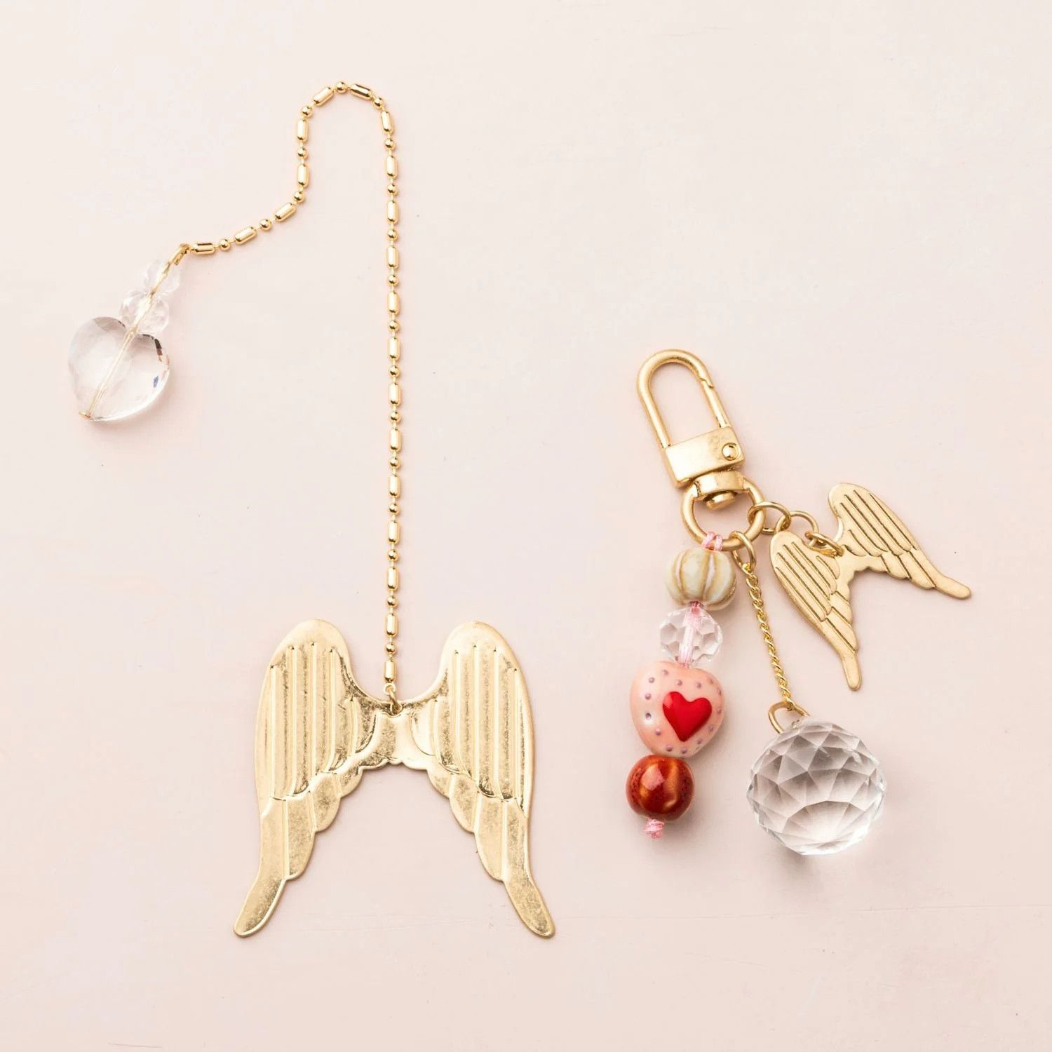 Bookmark &amp; Keychain Set - Angel Wings/Protection