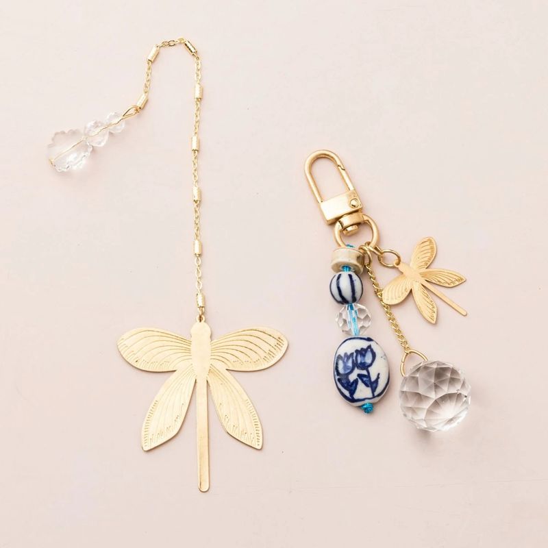 Bookmark &amp; Keychain Set -Dragonfly/Inspiration