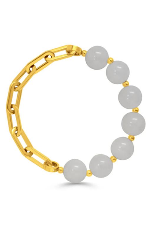 Half &amp; Half  Bracelet - White Cap