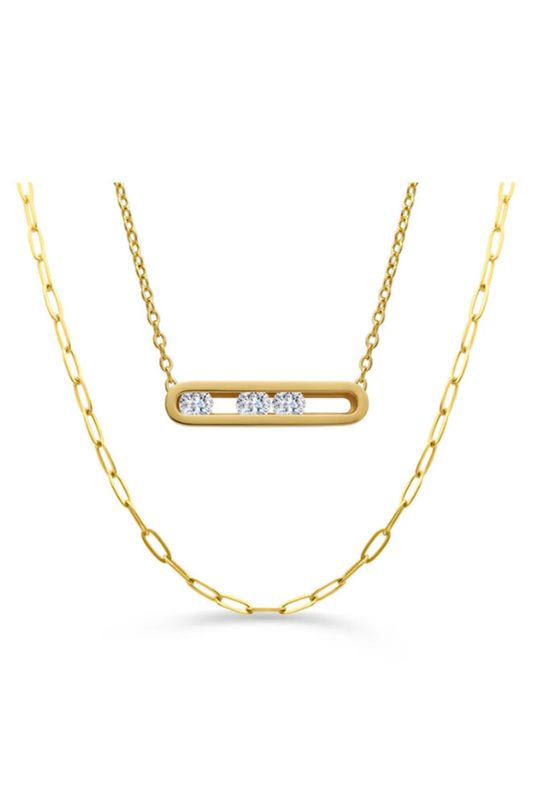Rolling Tides Necklace Set - Gold