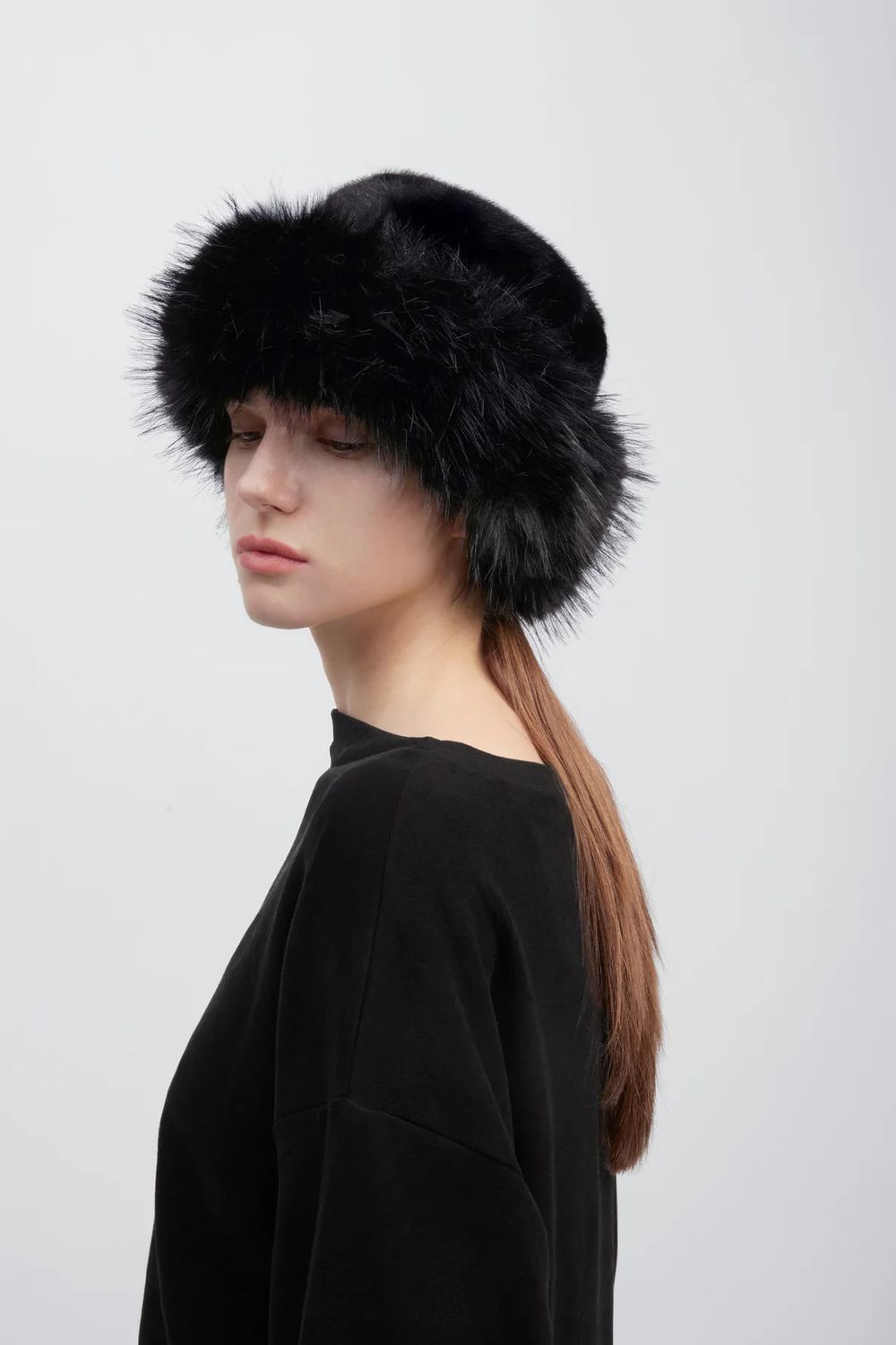 Noir Russian Hat - 3 colors, Color: Black