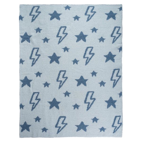 Chenille Blanket Stars &amp; Lightning