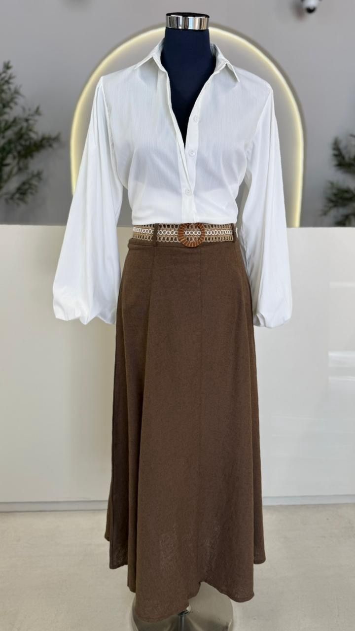 FO 244047 LONG SKIRT W/NATIVE BELT