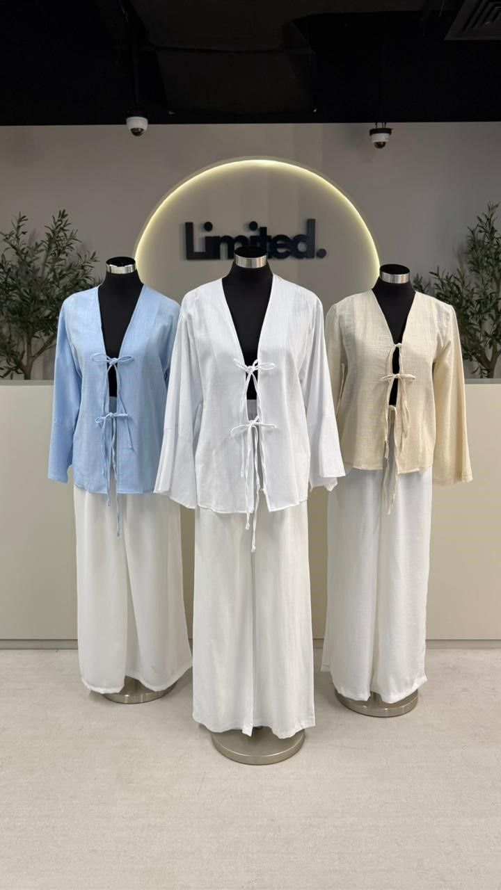 MS 1178 LINEN BOWKNOTT TOP