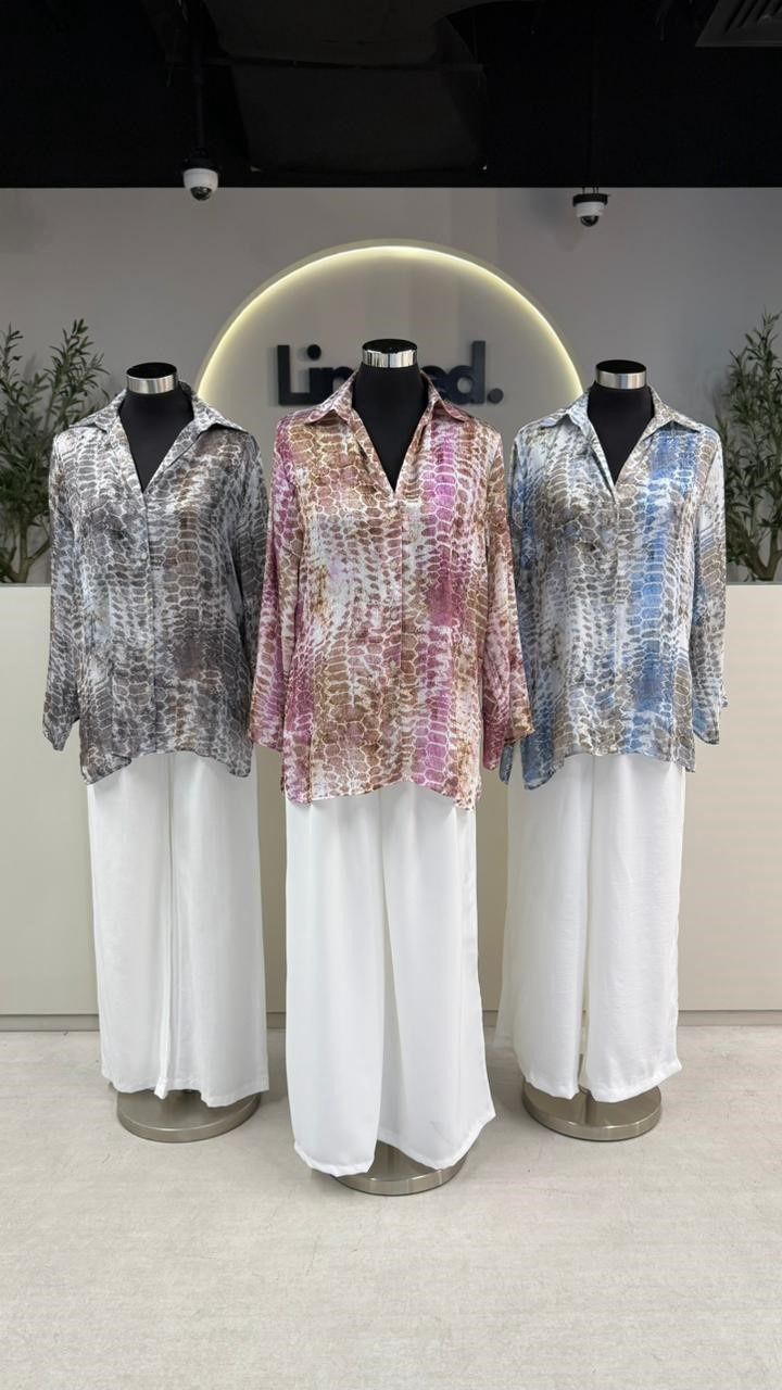 ENS 109 SATIN PRINTED SHIRT