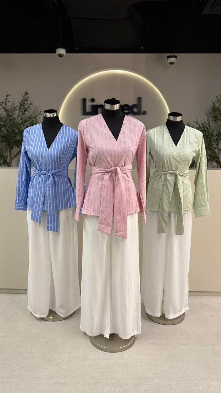 ENS 107 LINE WRAP BLOUSE