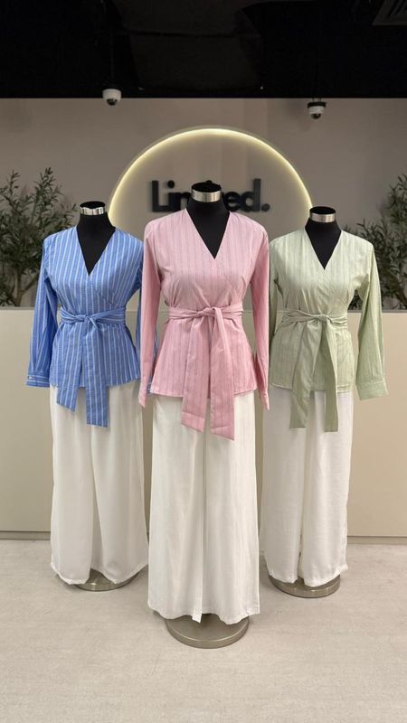 ENS 107 LINE WRAP BLOUSE