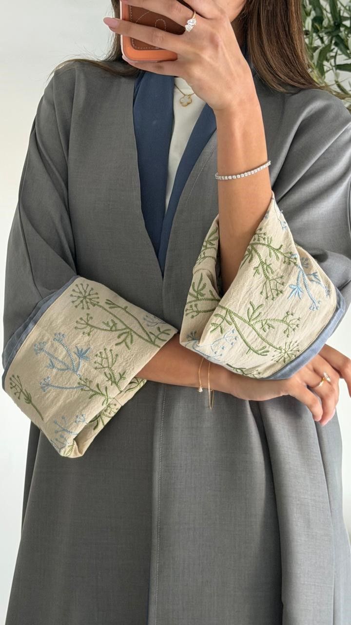 Abaya 1031, color: GREY, size: FREESIZE