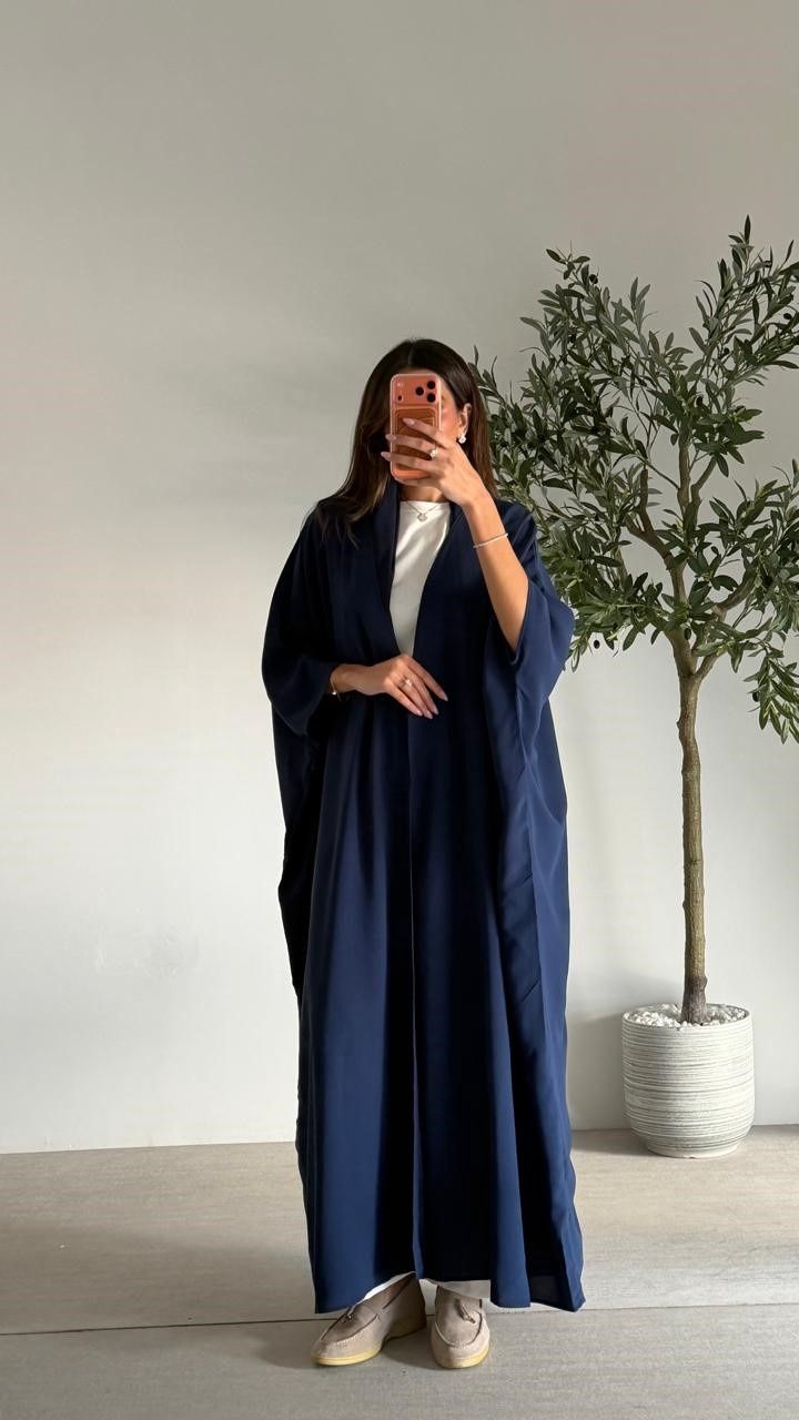 Abaya 1058  W/Shela, color: NAVYBLUE, size: FREESIZE