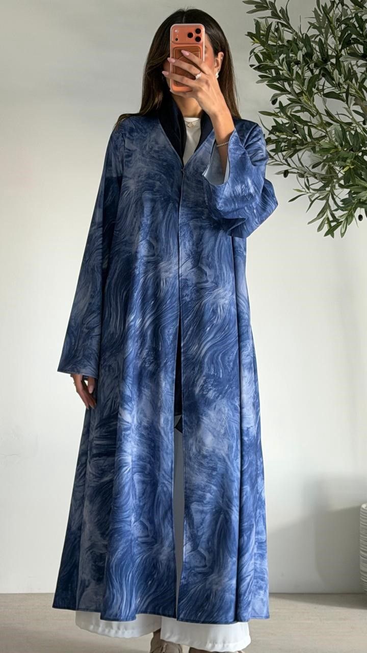 Abaya 1003  W/Shela, color: BLUE, size: FREESIZE