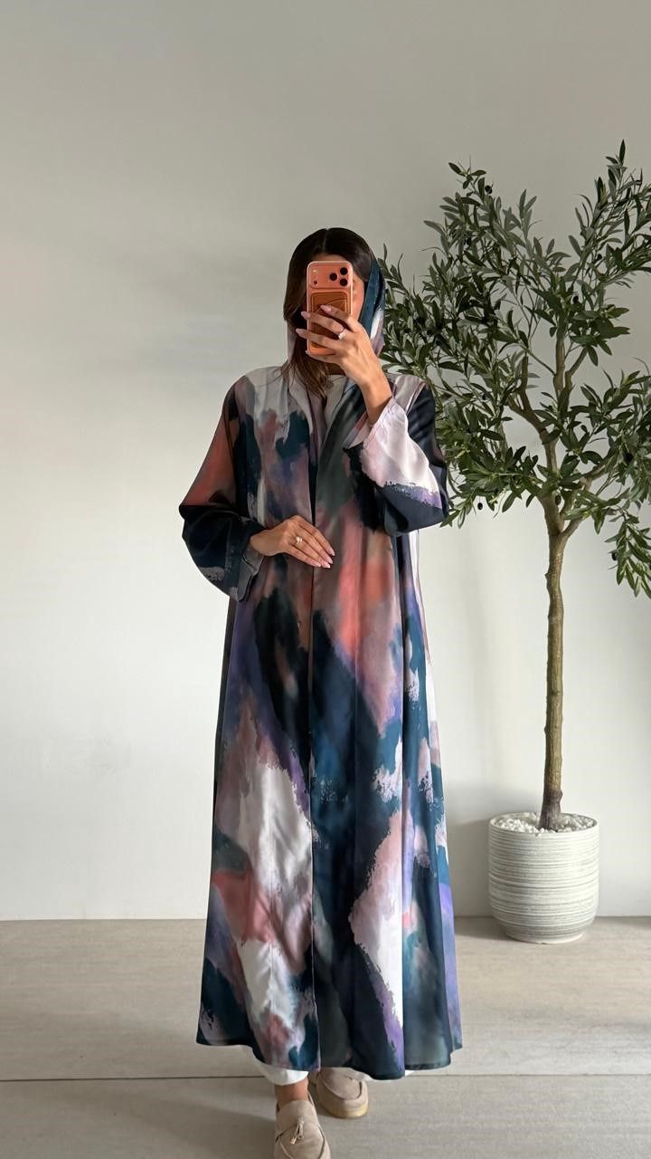 Abaya 1001  W/Shela, color: MULTICOLOR, size: FREESIZE
