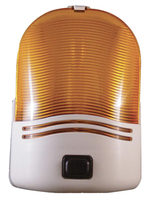 Porch Light; Command ®; Incandescent Bulb; 6.7 Inch Length x 4.7 Inch Width x 2 Inch Height; Amber Lens; Single; Base; With Switch/ Gasket