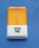 Porch Light; Command ®; Incandescent Bulb; 6 Inch Length x 4 Inch Width x 2 Inch Height; Amber Lens; Single; With Switch; Polar White Housing