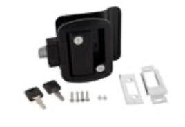 Entry Door Latch; Travel Trailer Lock; Black; With Keys