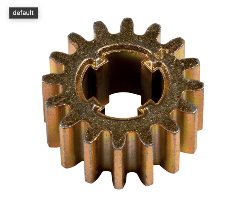 Slide Out Spur Gear; 16 Teeth; 1 Inch Outside Diameter Standard Channel Shape