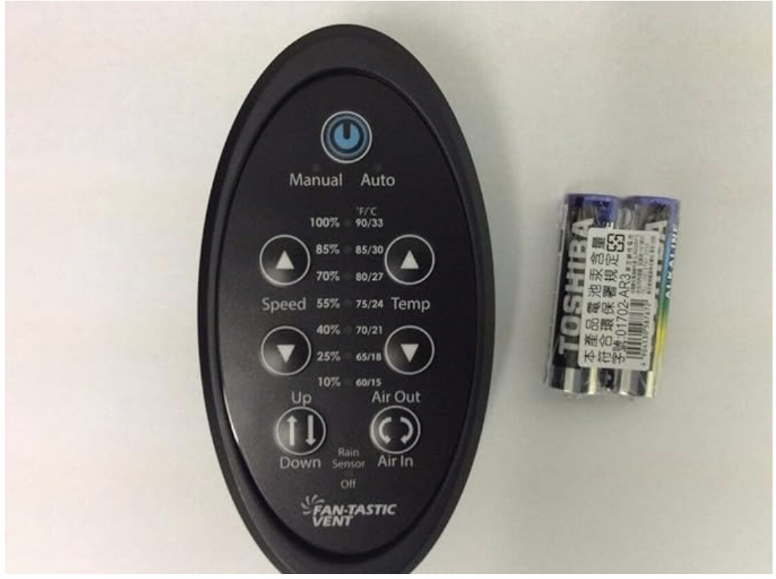 Fantastic Vent 9068-09 Black Wireless IR Remote