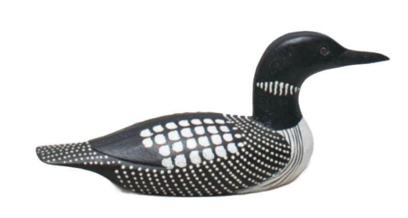 Loon - Small  - 7&quot;L  -Carved Wooden Ornament