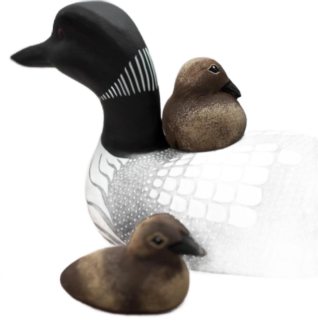 Loon Babies - Large Set/2 (Sits with Mommy Loon - Large)