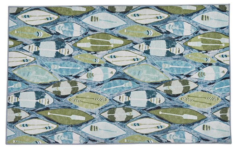 COLORFUL CANOES RUG 24&quot; X 38&quot;