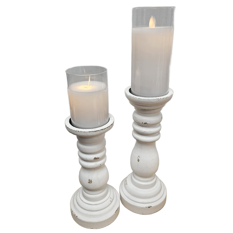 Clear Glass Pillar Candle 3x4