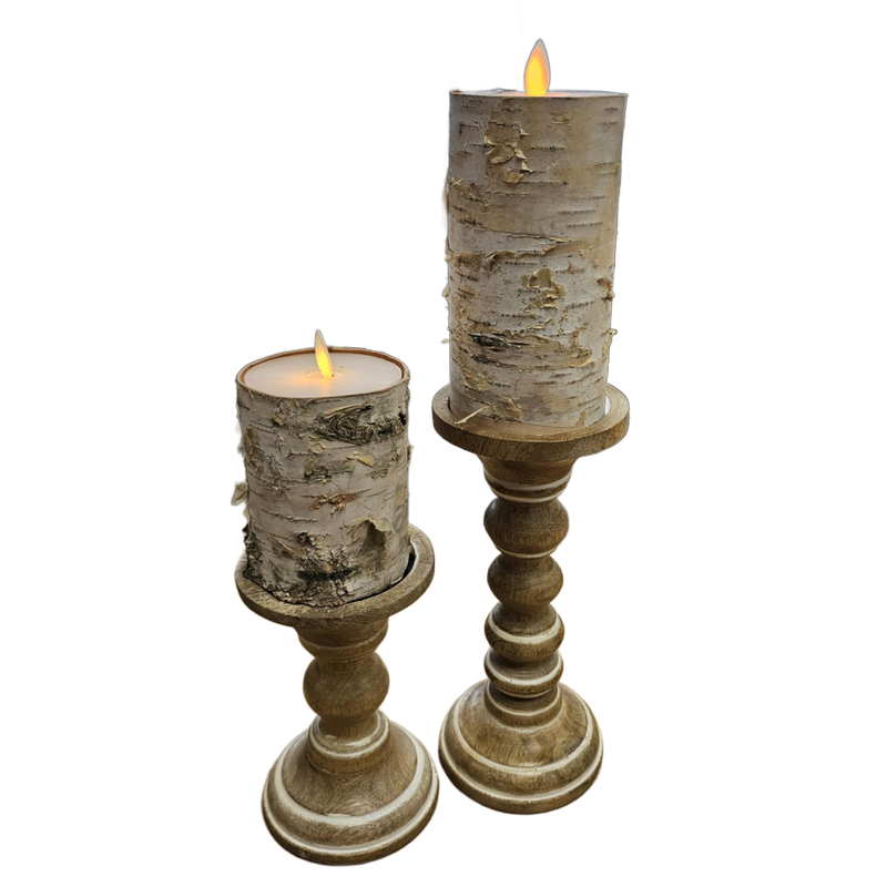 Birch LED Moving Flame Candle
