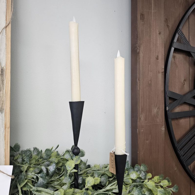 Cream Moving Flame Taper Candle